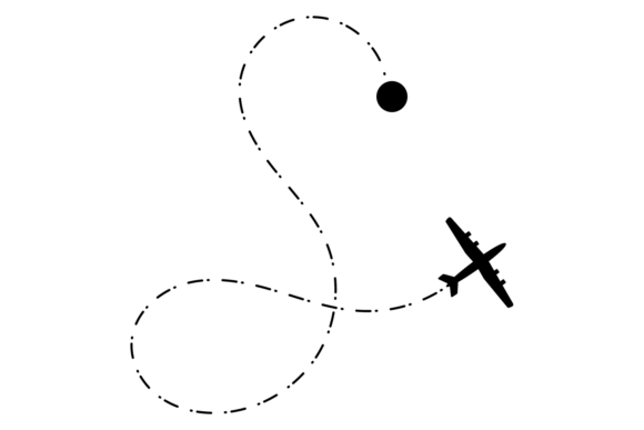 Download Journey Flight Path. Aerial Trip Black L - Premium Resources